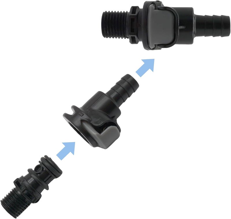 SeaSierra Boat Marine 8838TM6 Quick Connect Universal Sprayless Male Connector for Mercury Yamaha Honda Suzuki Johnson Evinrude Outboard Fuel Tank with Standard 1/4" NPT Fitting - Image 5